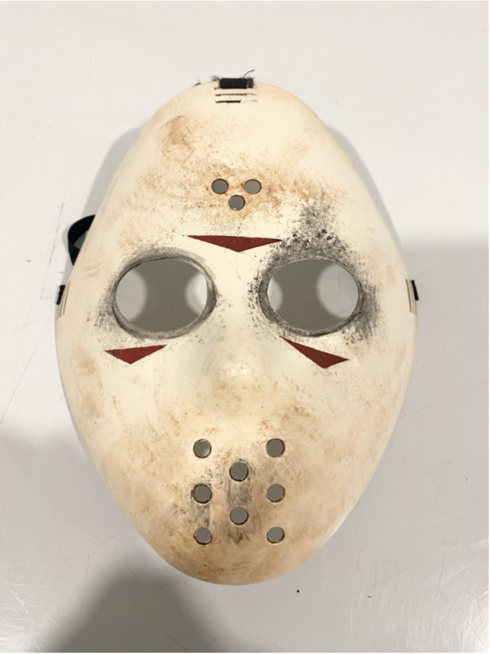 Jason Voorhees Style Hockey Mask Distressed Horror Halloween Costume Prop